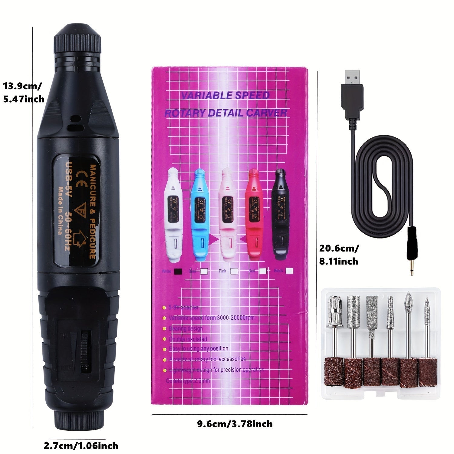 Electric Nail Drill Kit for Acrylic & Gel Removal - GLOWLAB