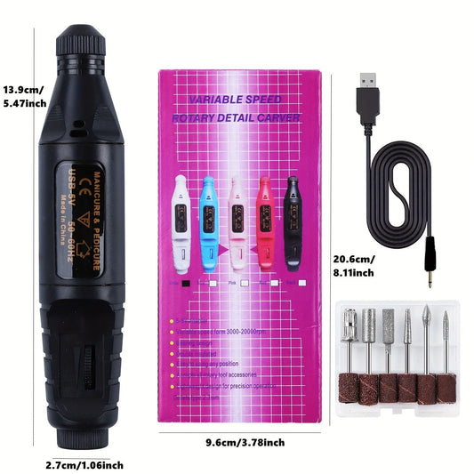 Electric Nail Drill Kit for Acrylic & Gel Removal - GLOWLAB