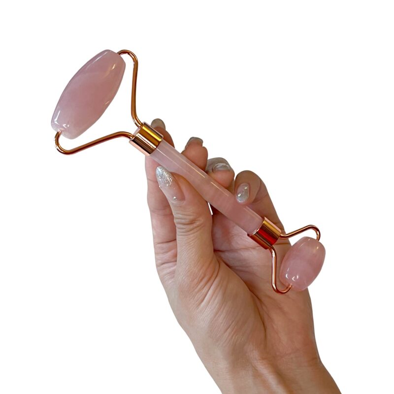 Facial Roller - Rose Quartz Roller | Cruelty Free, Organic, Paraben Free, Vegan - GLOWLAB