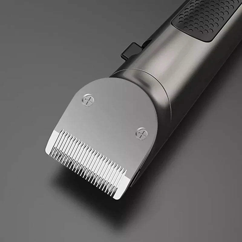Electric Hair Clipper Variable Speed Barber Trimmer Grey - GLOWLAB