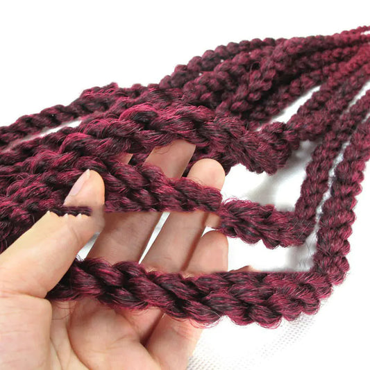 3D Cubic Twist Crochet Braids Synthetic Hair Extensions - GLOWLAB