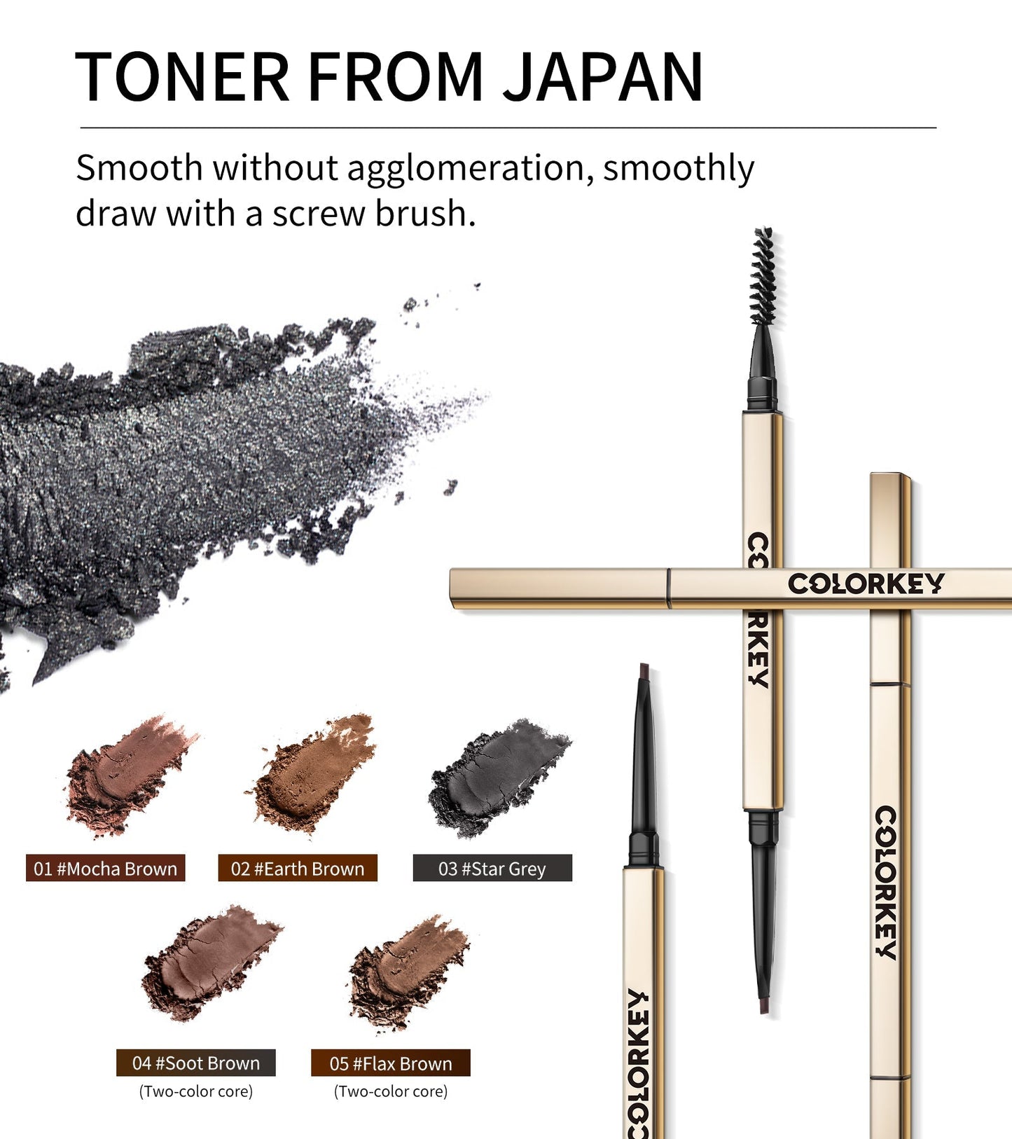 Sketch Eyebrow Pencil 01 Mocha Brown - GLOWLAB